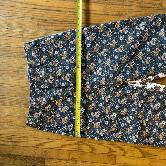 No. 6 Agatha Pants - floral navy/orange front, cream/burgundy back - Picture 8 of 9